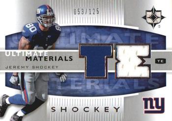 2007 Upper Deck Ultimate Collection - Ultimate Materials Silver #UM-JS Jeremy Shockey Front