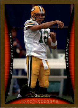 2008 Bowman - Gold #25 Aaron Rodgers  Front