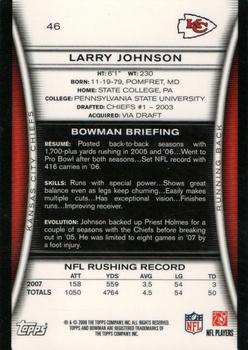 2008 Bowman - Gold #46 Larry Johnson  Back