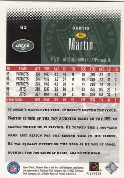 2000 Upper Deck Ultimate Victory #62 Curtis Martin Back