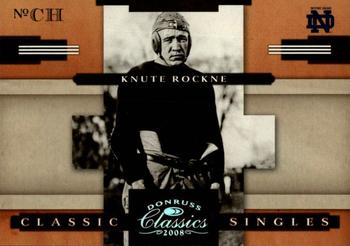 2008 Donruss Classics - Classic Singles Silver Holofoil #CS-7 Knute Rockne Front