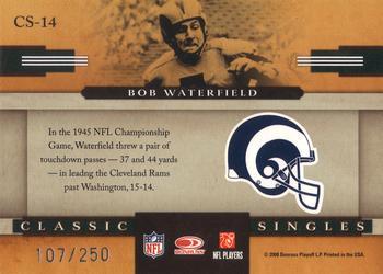 2008 Donruss Classics - Classic Singles Silver Holofoil #CS-14 Bob Waterfield Back