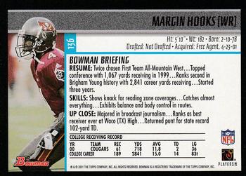 2001 Bowman #136 Margin Hooks Back