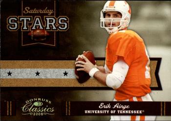 2008 Donruss Classics - Saturday Stars Gold #SS-11 Erik Ainge Front