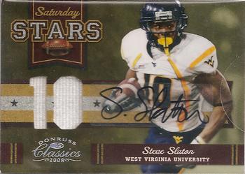 2008 Donruss Classics - Saturday Stars Jerseys Jersey Numbers Autographs #SS-30 Steve Slaton Front