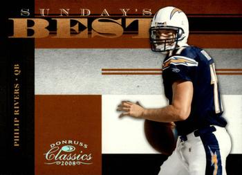 2008 Donruss Classics - Sunday's Best Silver Holofoil #SB-5 Philip Rivers Front