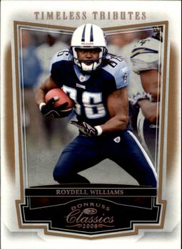 2008 Donruss Classics - Timeless Tributes Bronze #97 Roydell Williams Front
