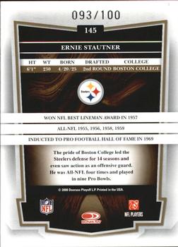 2008 Donruss Classics - Timeless Tributes Silver #145 Ernie Stautner Back