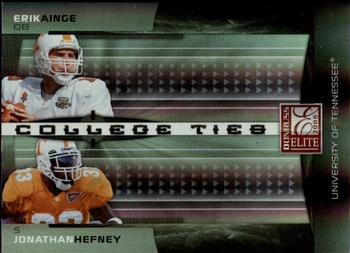 2008 Donruss Elite - College Ties Combos Black #CTC-1 Erik Ainge / Jonathan Hefney Front