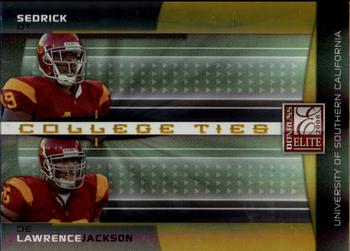 2008 Donruss Elite - College Ties Combos Gold #CTC-7 Sedrick Ellis / Lawrence Jackson Front