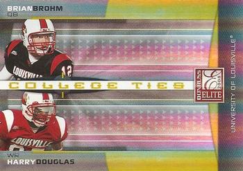 2008 Donruss Elite - College Ties Combos Gold #CTC-5 Brian Brohm / Harry Douglas Front