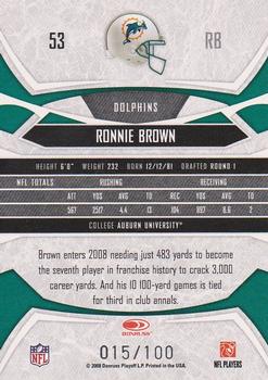 2008 Donruss Gridiron Gear - Gold Holofoil X's #53 Ronnie Brown Back