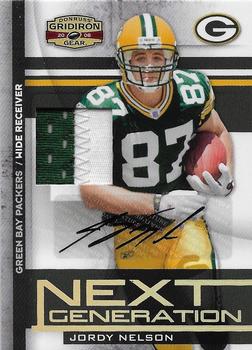 2008 Donruss Gridiron Gear - Next Generation Jerseys Autographs Prime #NG-7 Jordy Nelson Front