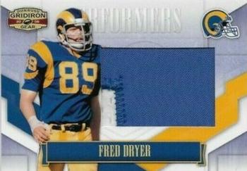 2008 Donruss Gridiron Gear - Performers Jerseys Jumbo Swatch Prime #P-18 Fred Dryer Front
