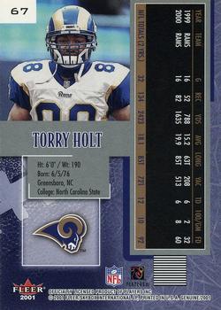 2001 Fleer Genuine #67 Torry Holt Back