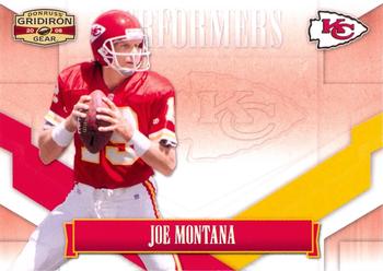 2008 Donruss Gridiron Gear - Performers Silver #P-23 Joe Montana Front