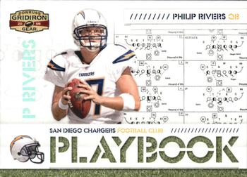 2008 Donruss Gridiron Gear - Playbook Silver #PL-21 Philip Rivers Front