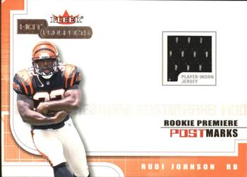 2001 Fleer Hot Prospects - Rookie Premiere Postmarks #NNO Rudi Johnson Front