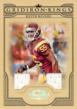 2008 Donruss Threads - College Gridiron Kings Materials #CGK-22 Keith Rivers Front