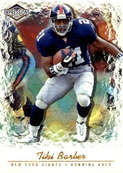 2001 Pacific Canvas Impressions #86 Tiki Barber Front