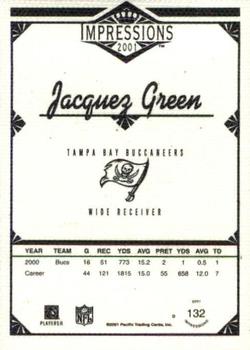 2001 Pacific Canvas Impressions #132 Jacquez Green Back