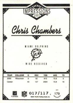 2001 Pacific Canvas Impressions #179 Chris Chambers Back