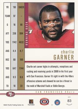 2001 Pacific Dynagon #83 Charlie Garner Back