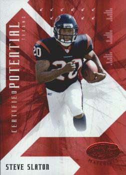 2008 Leaf Certified Materials - Certified Potential Red #CP-10 Steve Slaton Front