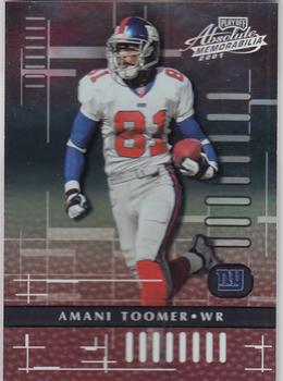 2001 Playoff Absolute Memorabilia #57 Amani Toomer Front