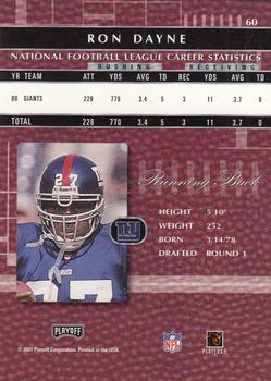 2001 Playoff Absolute Memorabilia #60 Ron Dayne Back