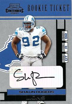 2001 Playoff Contenders #176 Shaun Rogers Front