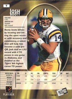 2001 Press Pass SE #9 Josh Booty Back