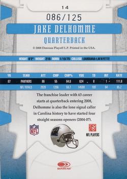 2008 Leaf Limited - Bronze Spotlight #14 Jake Delhomme Back