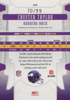 2008 Leaf Limited - Silver Spotlight #58 Chester Taylor Back