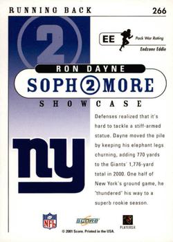 2001 Score #266 Ron Dayne Back