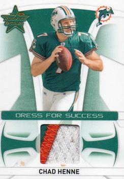 2008 Leaf Rookies & Stars - Dress for Success Jerseys Prime #DS-21 Chad Henne Front