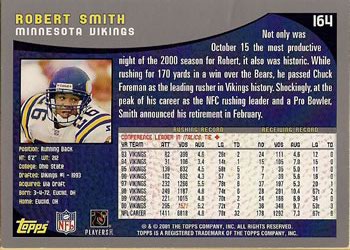 2001 Topps #164 Robert Smith Back
