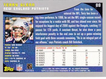 2001 Topps #88 Terry Glenn Back