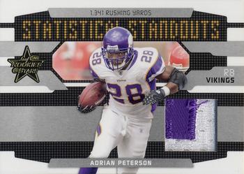 2008 Leaf Rookies & Stars - Statistical Standouts Materials Prime #SS-1 Adrian Peterson Front