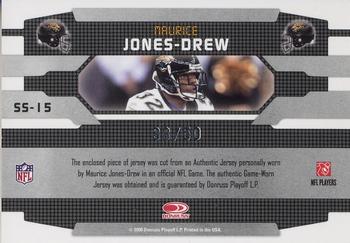 2008 Leaf Rookies & Stars - Statistical Standouts Materials Prime #SS-15 Maurice Jones-Drew Back
