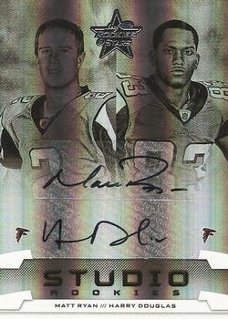 2008 Leaf Rookies & Stars - Studio Rookies Combos Autographs #SRC-1 Matt Ryan / Harry Douglas Front