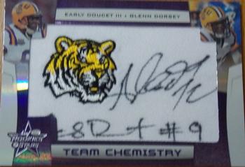 2008 Leaf Rookies & Stars - Team Chemistry Autographs #TC-13 Early Doucet / Glenn Dorsey Front