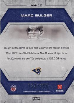 2008 Playoff Absolute Memorabilia - Absolute Heroes #AH-10 Marc Bulger Back