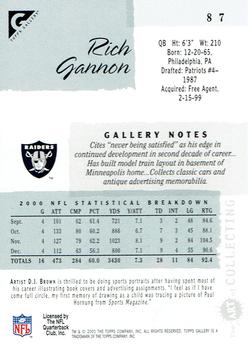 2001 Topps Gallery #87 Rich Gannon Back