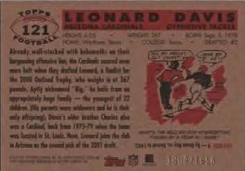 2001 Topps Heritage #121 Leonard Davis Back