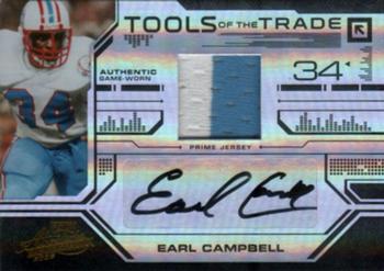 2008 Playoff Absolute Memorabilia - Tools of the Trade Material Autographs Black Spectrum #TOTT 18 Earl Campbell Front