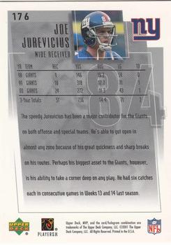 2001 Upper Deck MVP #176 Joe Jurevicius Back