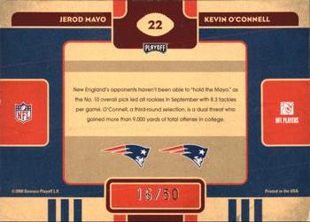 2008 Playoff Contenders - Draft Class Black #22 Jerod Mayo / Kevin O'Connell Back