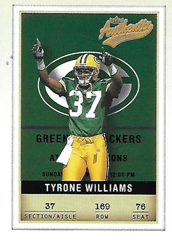 2002 Fleer Authentix #169 Tyrone Williams Front