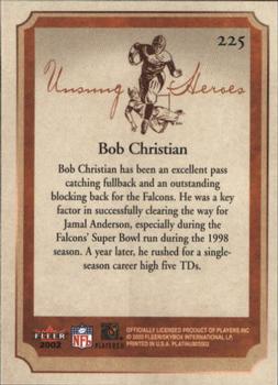 2002 Fleer Platinum #225 Bob Christian Back